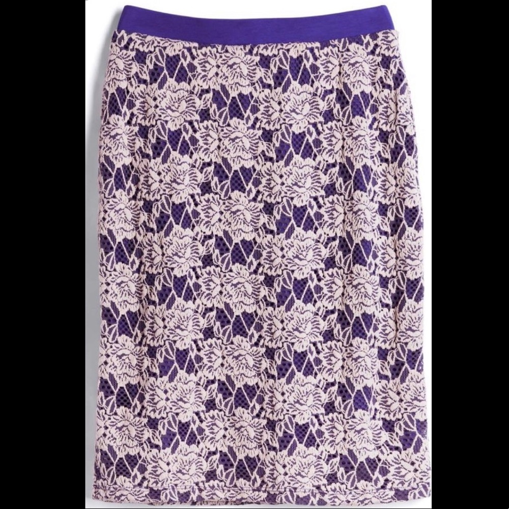 Le Lis Quinten Lace Overlay Pencil Skirt | NWT | L